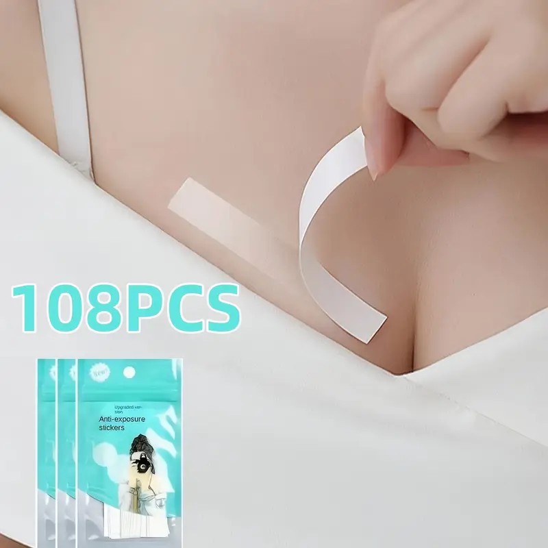 Silicone Bra Adhesive - 108 Piezas/3 Paquetes, Cinta Adhesiva de