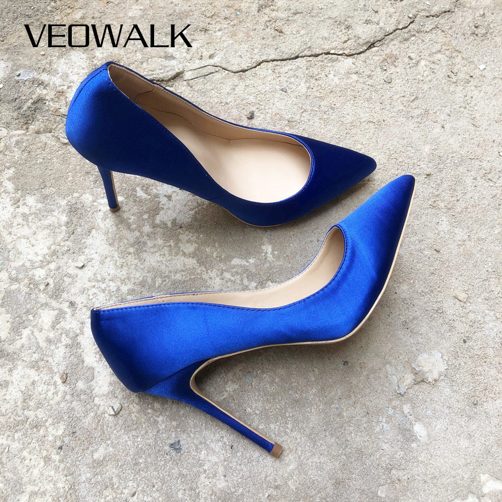 Veowalk-zapatos de tacón alto  - Slip Dress Satin reseña y precio