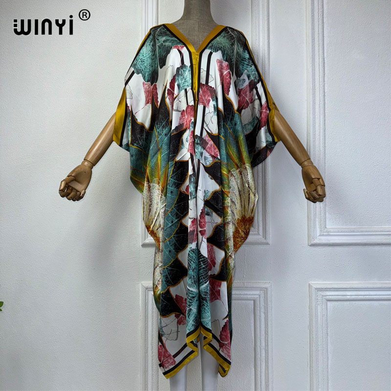 WINYI-vestido africano con cue - Robe Silk Women reseña y precio