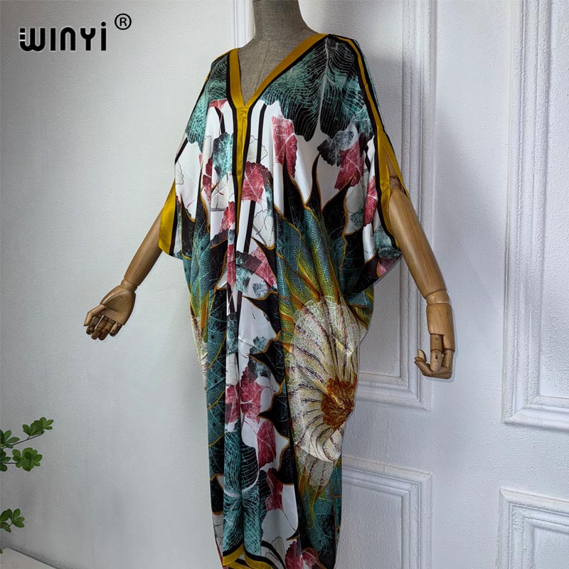 WINYI-vestido africano con cue - Robe Silk Women reseña y precio