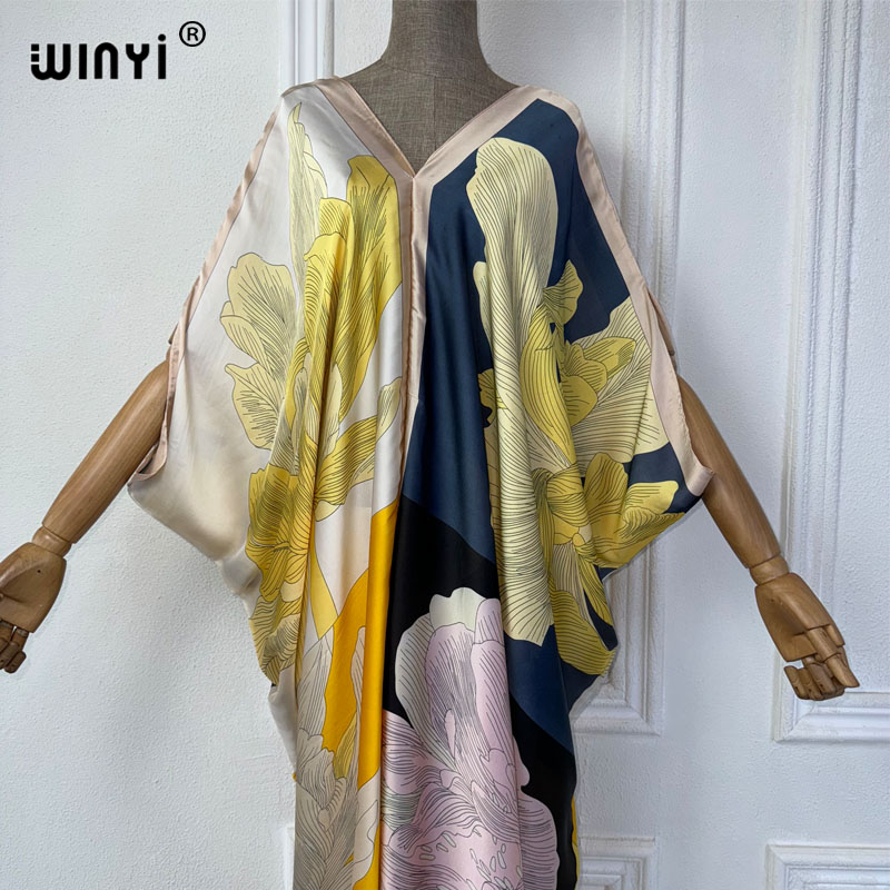 WINYI-vestido africano con cue - Robe Silk Women reseña y precio