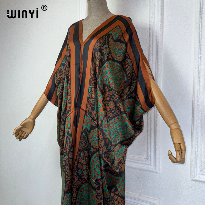 WINYI-vestido africano con cue - Robe Silk Women reseña y precio