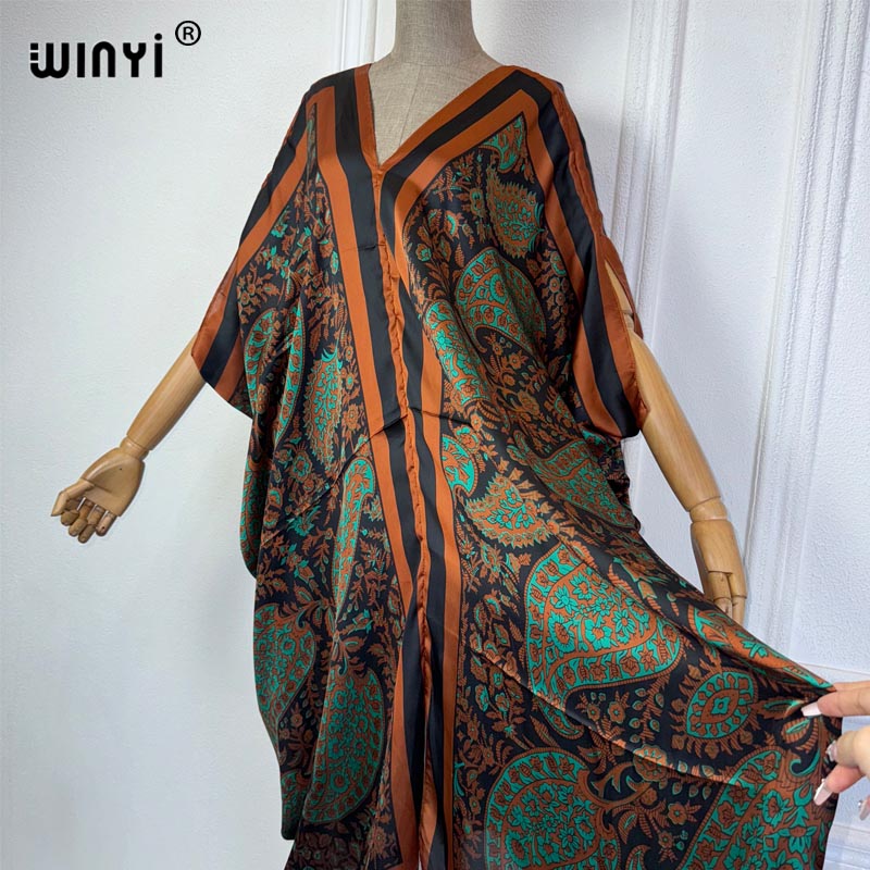 WINYI-vestido africano con cue - Robe Silk Women reseña y precio