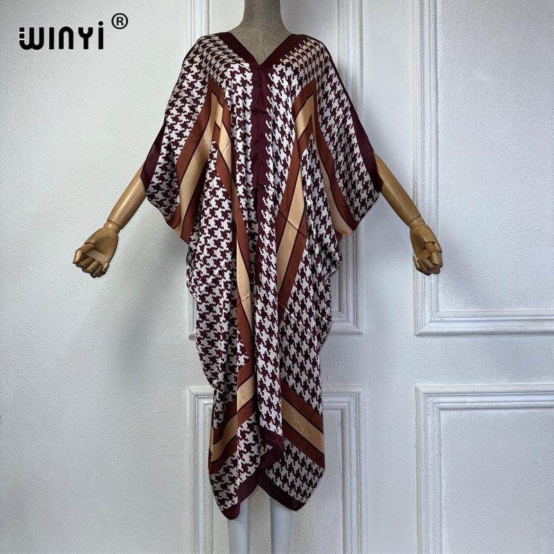 WINYI-vestido africano con cue - Robe Silk Women reseña y precio