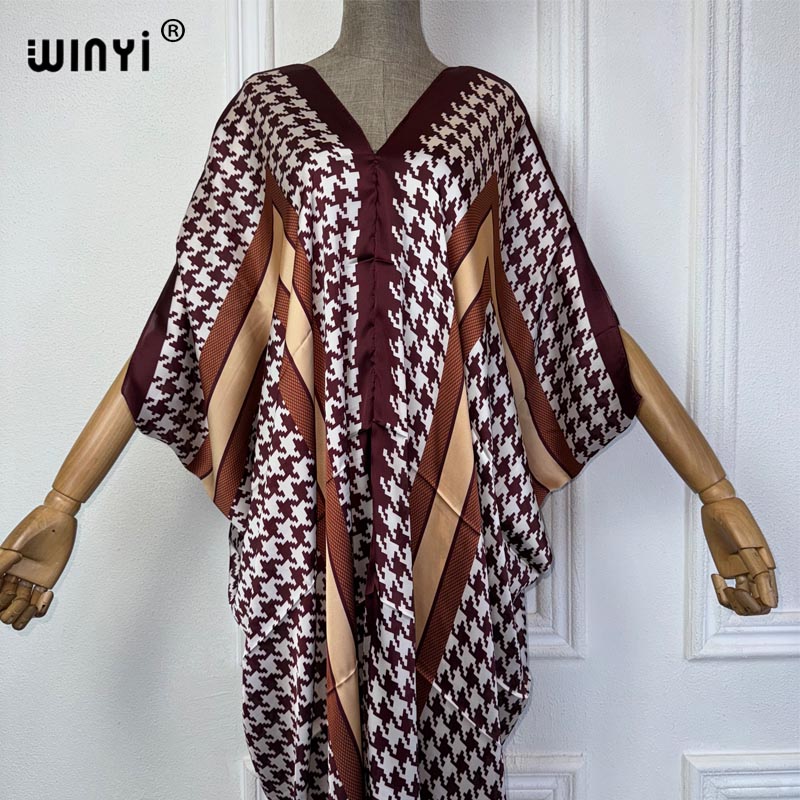 WINYI-vestido africano con cue - Robe Silk Women reseña y precio