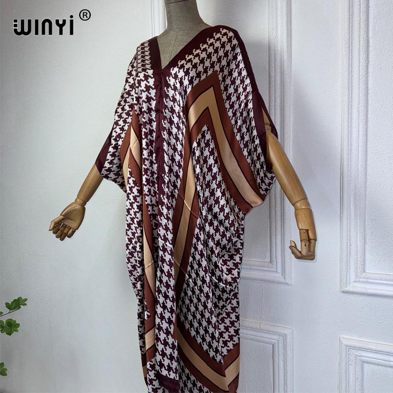 WINYI-vestido africano con cue - Robe Silk Women reseña y precio